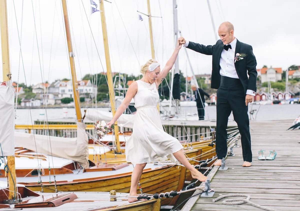 Bröllopsfotografering utomhus